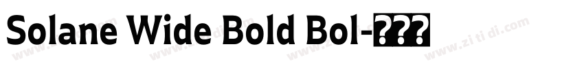 Solane Wide Bold Bol字体转换